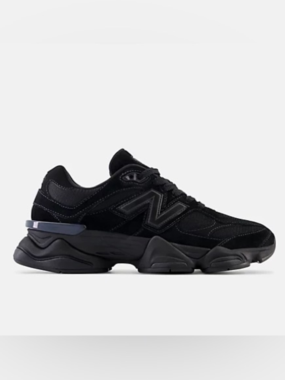 NEW BALANCE 9060 ‘Triple Black’-Women’s size 9.5/Men’s size 8